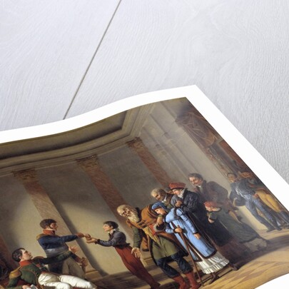 Benevolent act of the Emperor Napoleon I during the Polish camp by Jean Charles Tardieu