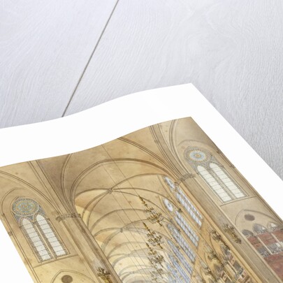 Interior of the Notre Dame Cathedral in Paris during the coronation of Napoleon I by Anonymous