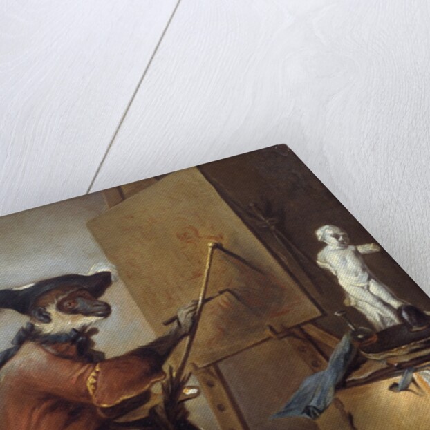 The Monkey Painter by Jean Baptiste Simeon Chardin