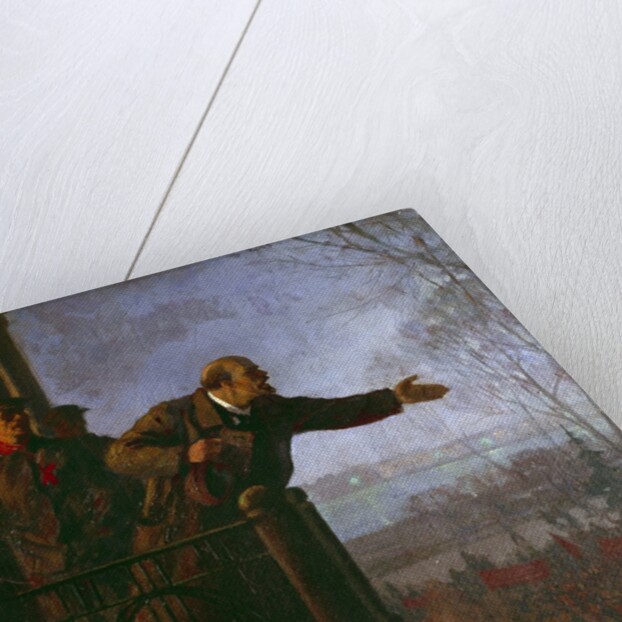 Lenin on the balcony of the Kschessinska Mansion by Anonymous