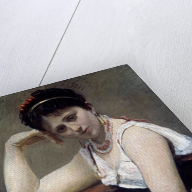 Interrupted reading by Jean Baptiste Camille Corot