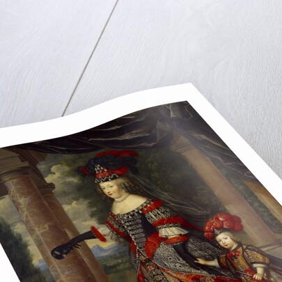 Portrait of Maria Theresa of Austria with Her Son by Pierre Mignard