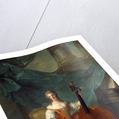 Portrait of Madame Henriette de France playing a bass viol by Jean Marc Nattier
