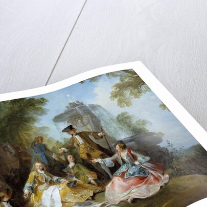 The hunting party meal by Nicolas Lancret