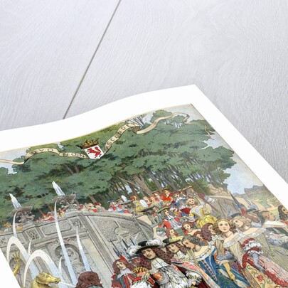 Nicolas Fouquet receiving french king Louis XIV by Anonymous