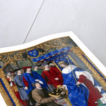 Petrarch presenting his book to King Louis XII of France, by Jean Pichore