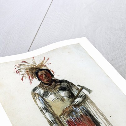 Portrait of an Indian chief of the tribe of Pawnee Ponca by Anonymous