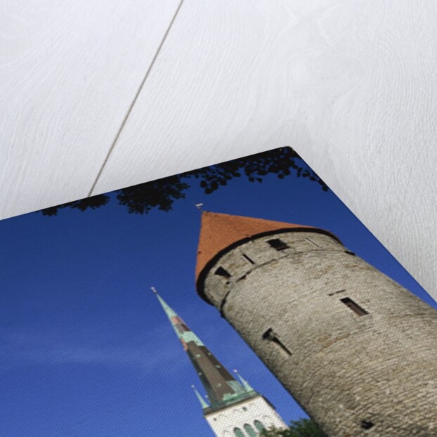 Oleviste Church, Old Town Wall, Old Town, Tallinn, Estonia by Anonymous