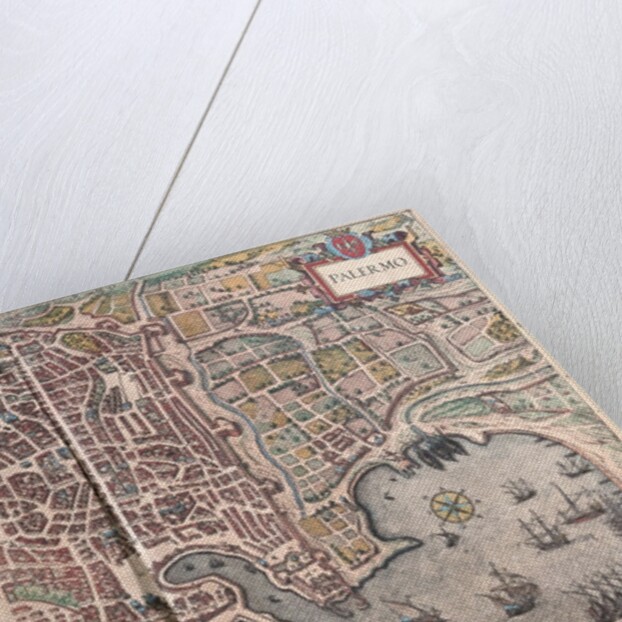 Map of Palermo from Civitates Orbis Terrarum by Anonymous