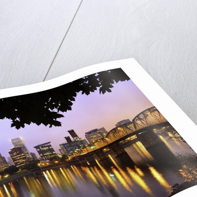 early morning Down Town Portland and Willamette River, Portland Oregon by Anonymous