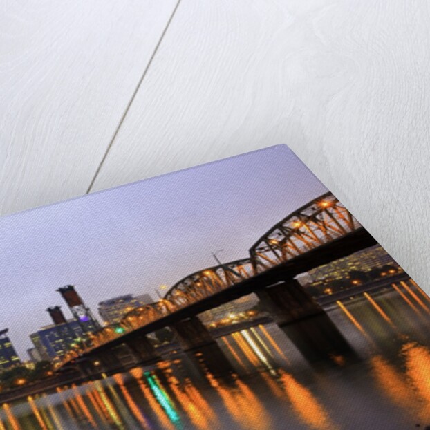 early morning Down Town Portland and Willamette River, Portland Oregon by Anonymous