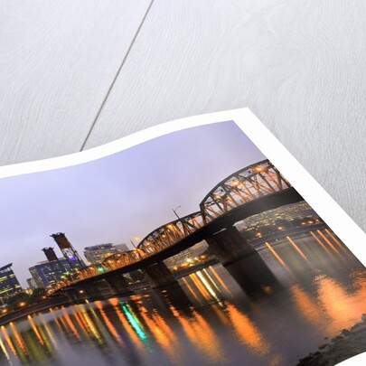 early morning Down Town Portland and Willamette River, Portland Oregon by Anonymous