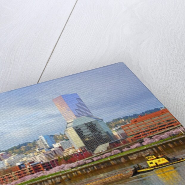 storm over portland and Willamette River, Portland, Oregon by Anonymous