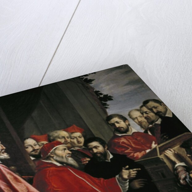 Michelangelo presents his plans for Santa Caterina della Ruota by Anonymous