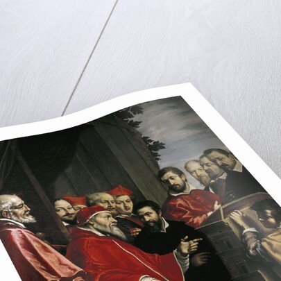 Michelangelo presents his plans for Santa Caterina della Ruota by Anonymous