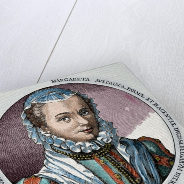 Margaret of Parma (1522-1586). Governor of the Netherlands from 1559-1567 and from 1578-1582. Engrav by Anonymous