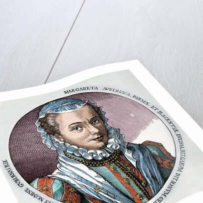 Margaret of Parma (1522-1586). Governor of the Netherlands from 1559-1567 and from 1578-1582. Engrav by Anonymous