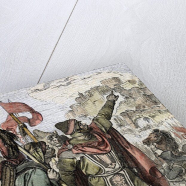 Attila shows to his soldiers the city of Aquileia before the destruction 452 by Anonymous