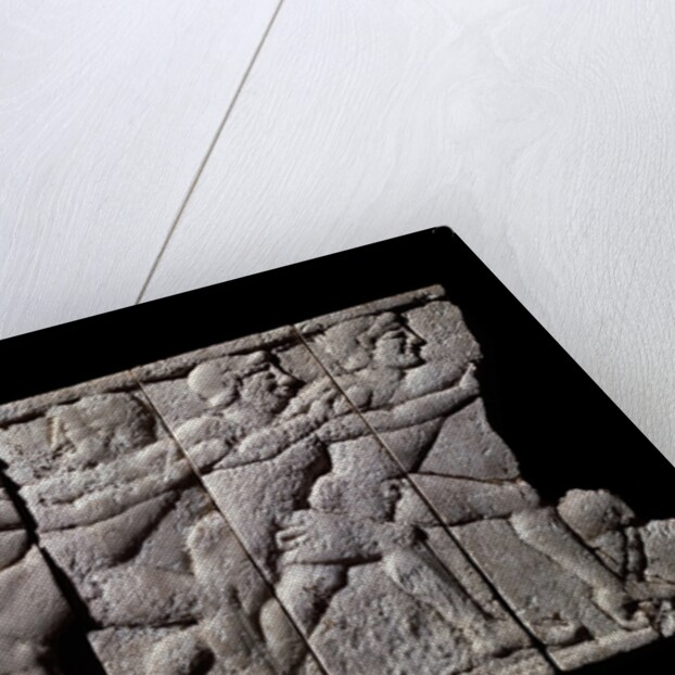 Ivory plaque with relief depicting athletes racing by Anonymous