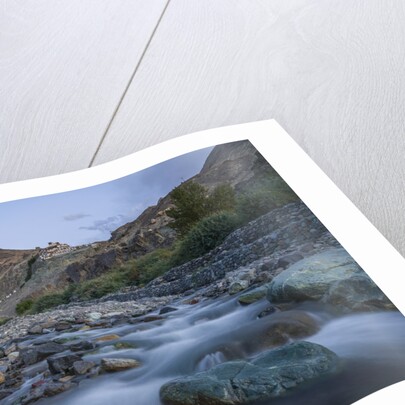 Diskit Monastery, the stream near the village by Anonymous