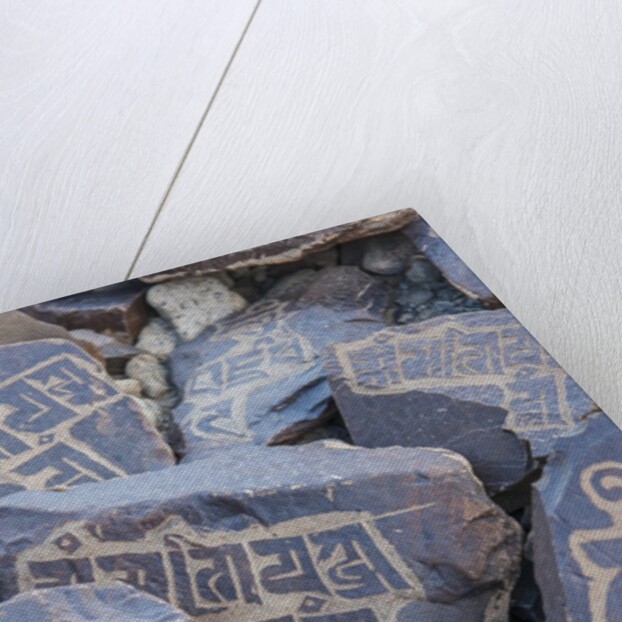 Prayer stones at Hundar Monastery by Anonymous
