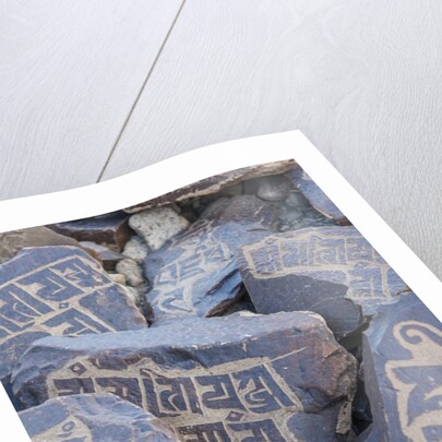 Prayer stones at Hundar Monastery by Anonymous