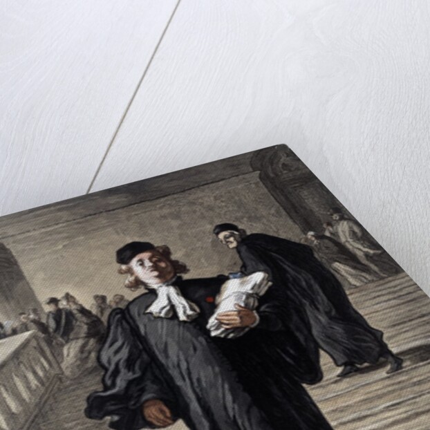 A lawyer descending the Grand staircase of the Palace of Justice by Anonymous