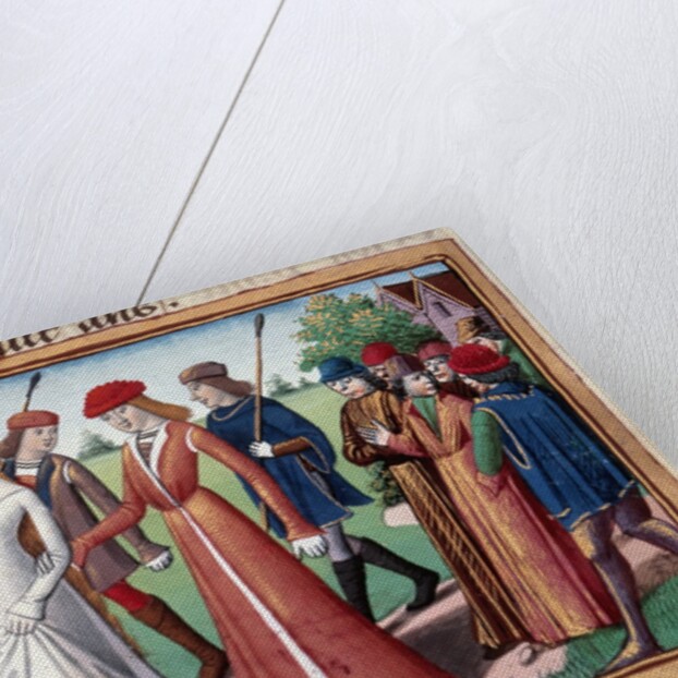 Joan of Arc arriving at Chinon to meet Charles VII - 15th cent. by Anonymous