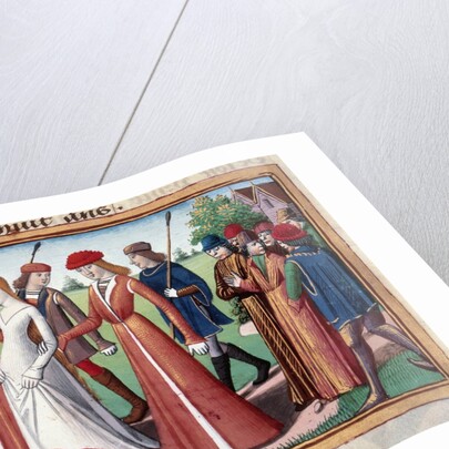 Joan of Arc arriving at Chinon to meet Charles VII - 15th cent. by Anonymous