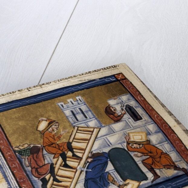 Construction of Rome - miniature 13th cent. by Anonymous