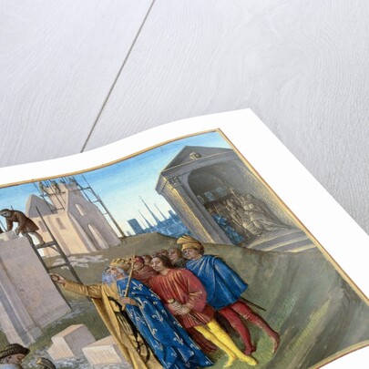 The construction of the palace of Aachen by Charlemagne