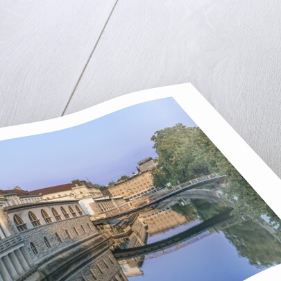 Ljubljana River and Old Town at Sunrise by Anonymous