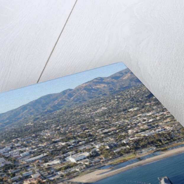 Aerial view of Stearns Wharf in Santa Barbara, California by Anonymous