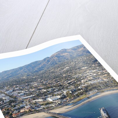 Aerial view of Stearns Wharf in Santa Barbara, California by Anonymous