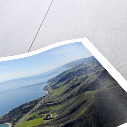 Aerial view of the Pacific Coast Highway in Capitan, California by Anonymous
