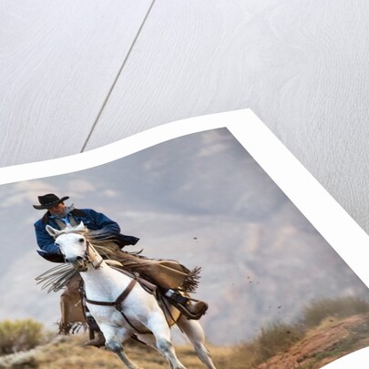 Cowboy at Full Gallop by Anonymous
