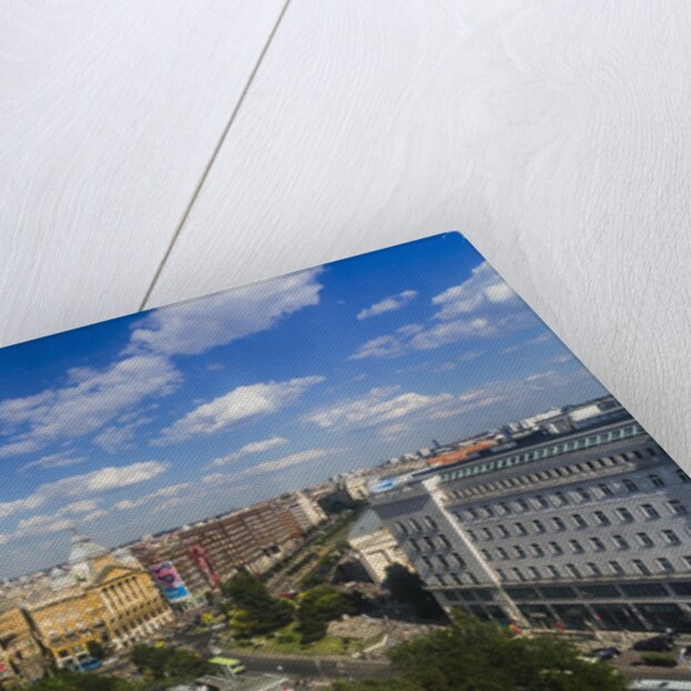 Pest, Belvaros, St. Stephen's Basilica, Erzsebet Square and the town from the panoramic wheel by Anonymous