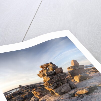 Stone Cairns in Arctic, Nunavut Territory, Canada by Anonymous