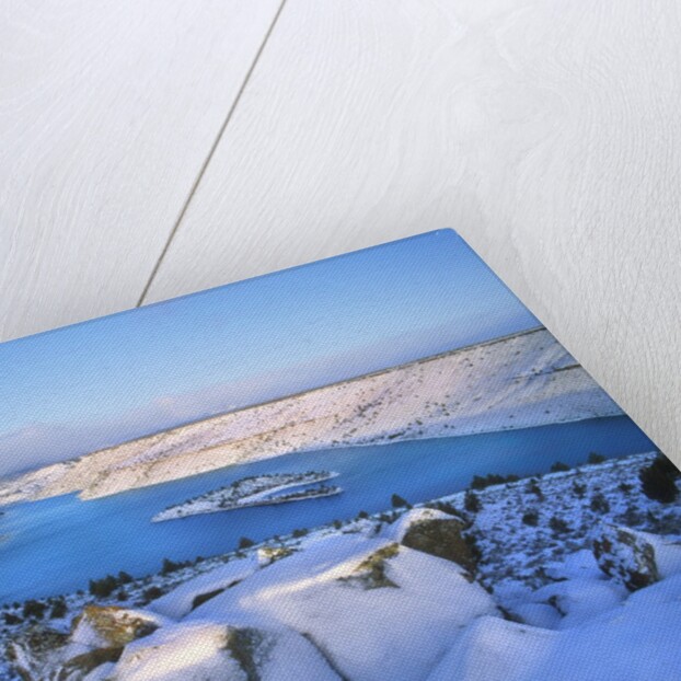 Lake Billy Chinook with blanket of snow by Anonymous