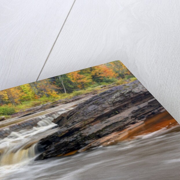 Bonanza Falls, where the Iron river glides over smooth slanted rocks. by Anonymous