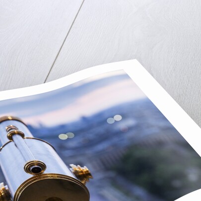 Viewing Telescope atop Eiffel Tower, Paris, France by Anonymous
