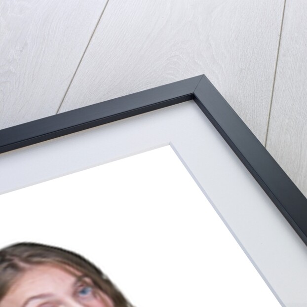 Portrait of teenage girl (16-17) on white background by Anonymous