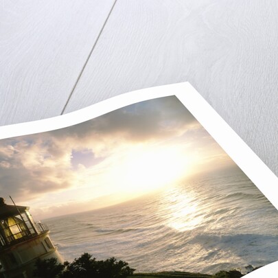 Lighthouse Overlooking Sunset by Anonymous