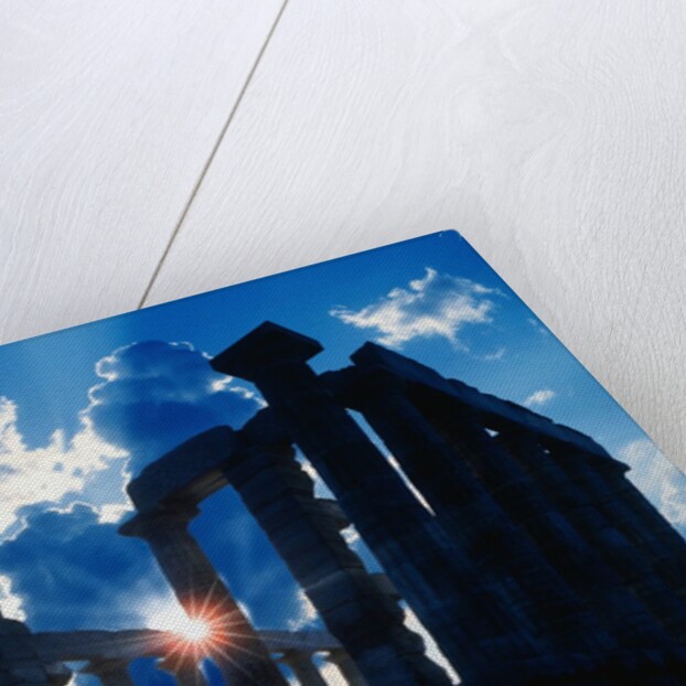 Sun Behind Temple of Poseidon by Anonymous