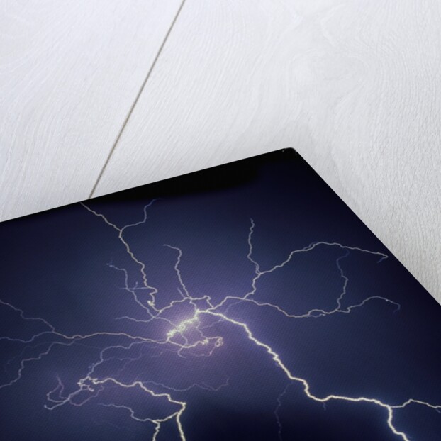 Lightning at Night by Anonymous