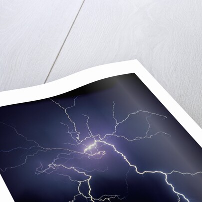 Lightning at Night by Anonymous