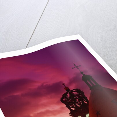 Exterior View of the Church of Guadalupe at Sunset by Anonymous