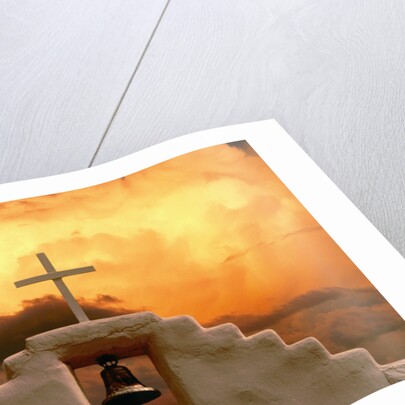 Church Bell and Cross at Twilight by Anonymous