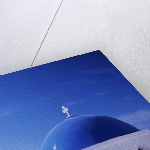 Detail of Whitewashed Church With Blue Dome by Anonymous