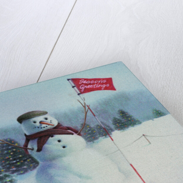 Golfing Snowman by Kirsten Soderlind